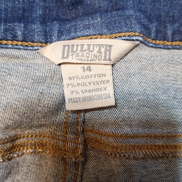 Duluth Trading Co. Sz 14 Straight Leg Dark Blue Excellent Condition - Picture 2 of 3